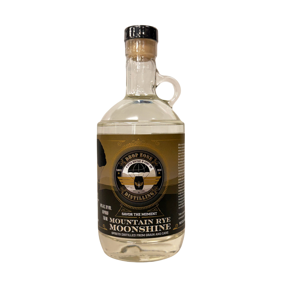 Drop Zone Mountain Rye Moonshine 750ml