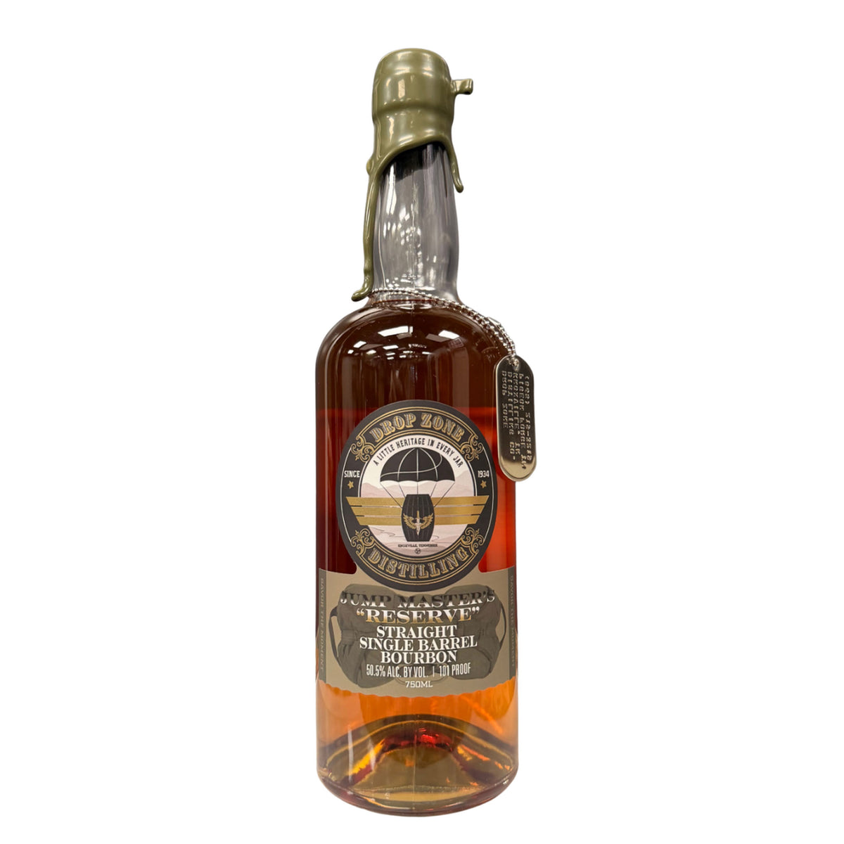 Drop Zone Jumpmasters Reserve Straight Single Barrel Bourbon 101 Proof 750ml