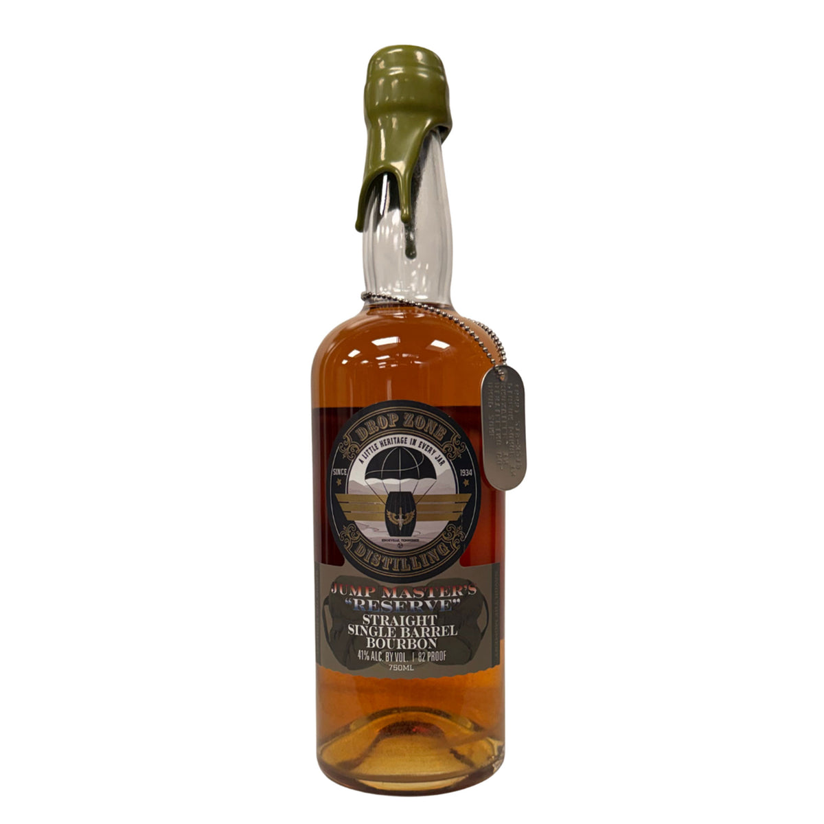 Drop Zone Jumpmasters Reserve Straight Single Barrel Bourbon 82 Proof 750ml