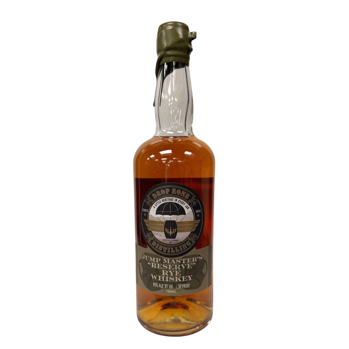 Drop Zone Straight Single Barrel Rye Whiskey 750ml